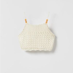 NWT Zara 6-7Y beaded crochet knit top